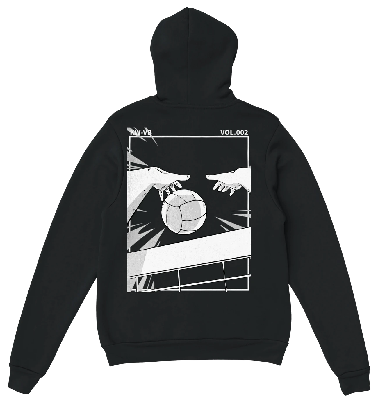 Hoodie noir, dos BLOCK