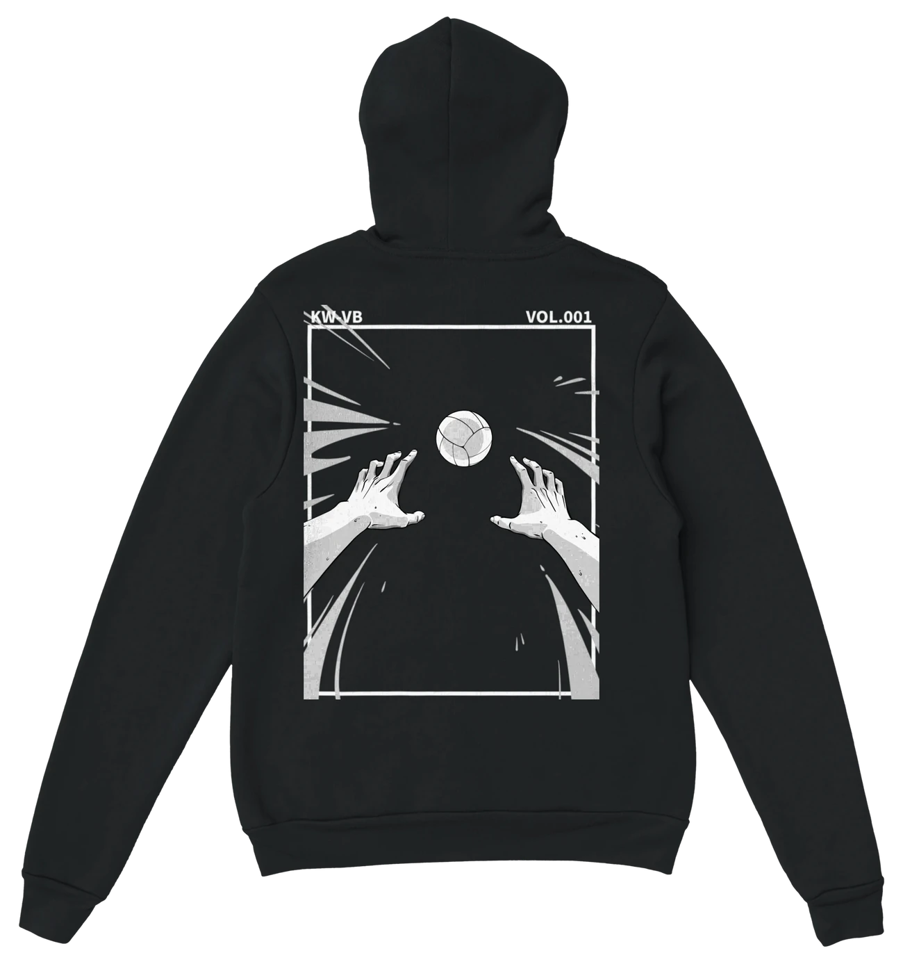 Hoodie noir, dos SET
