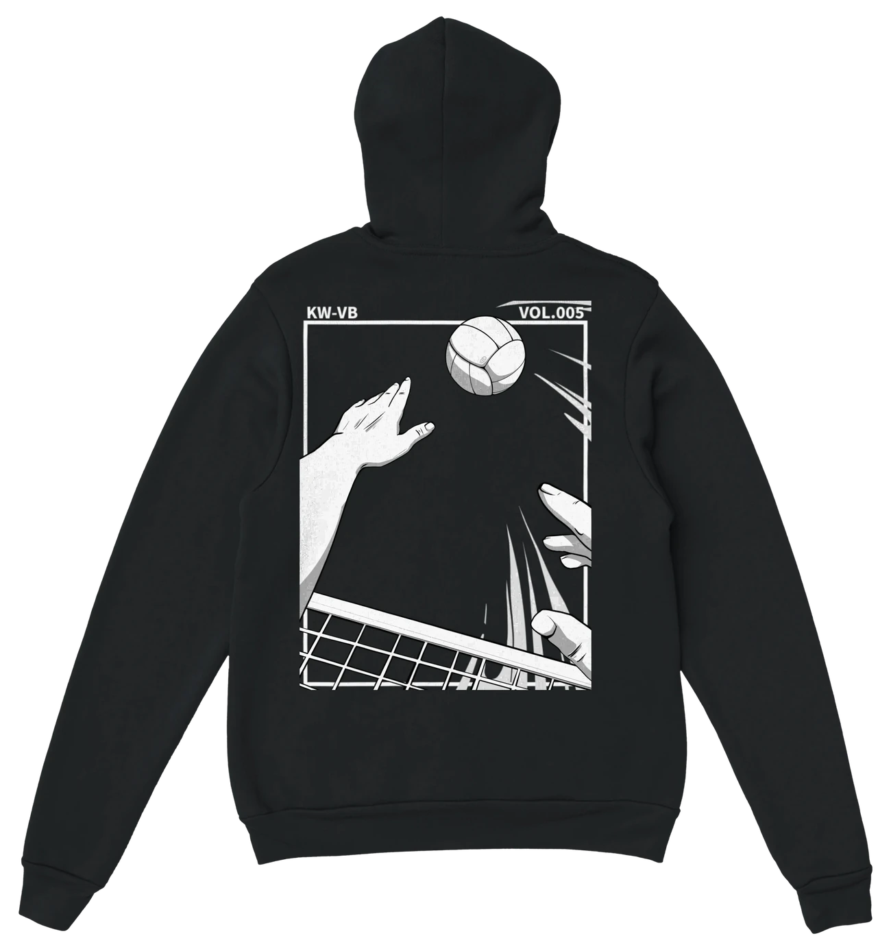 Hoodie noir, dos SPIKE