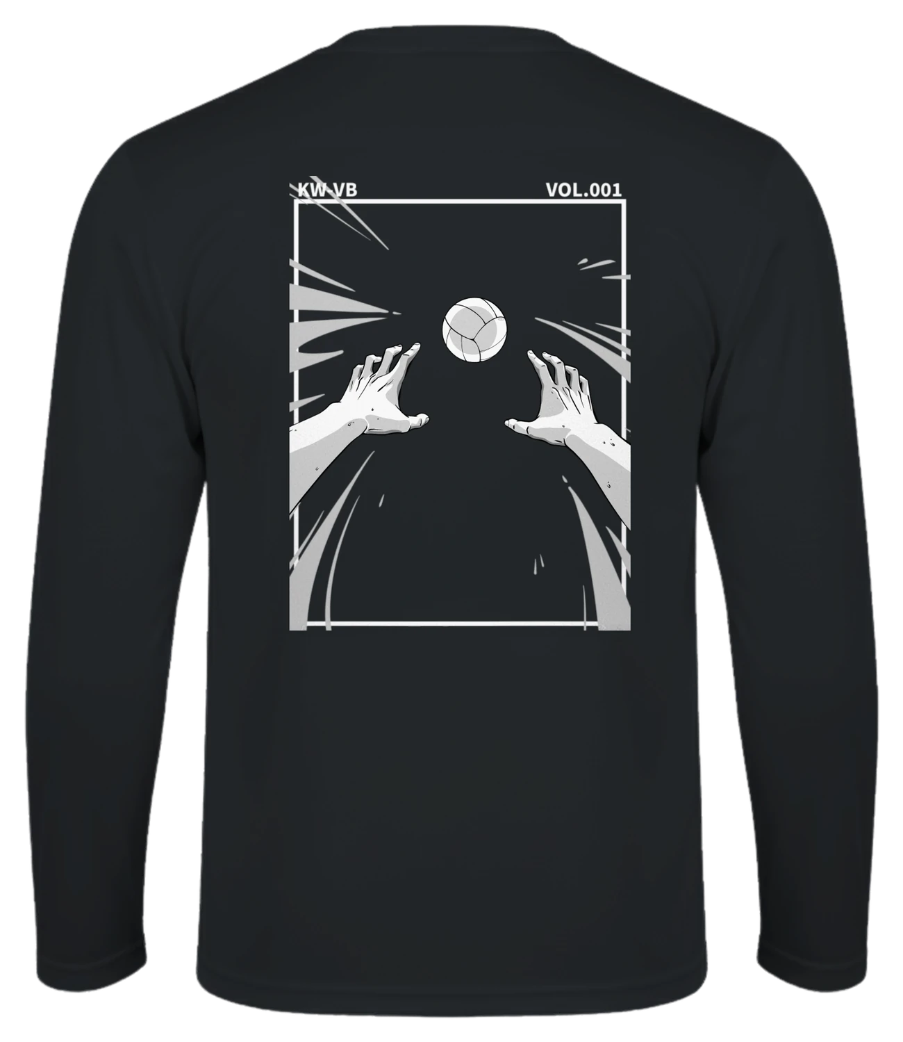 Manches longues sport noir, dos SET
