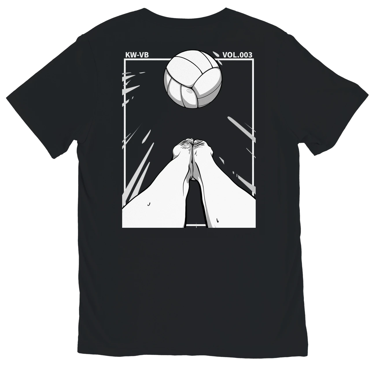 T-shirt coton noir, dos RECEIVE