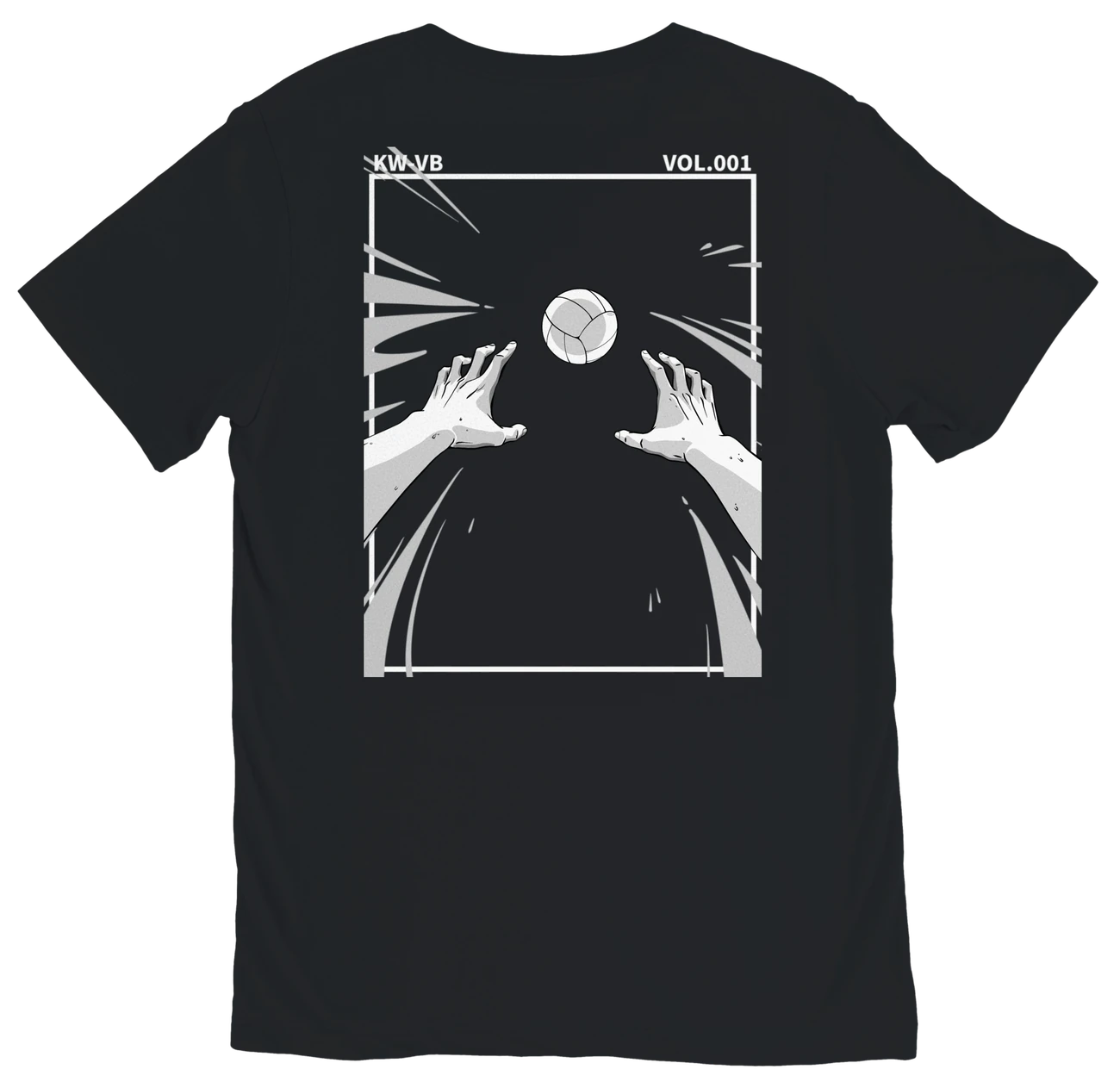 T-shirt coton noir, dos SET