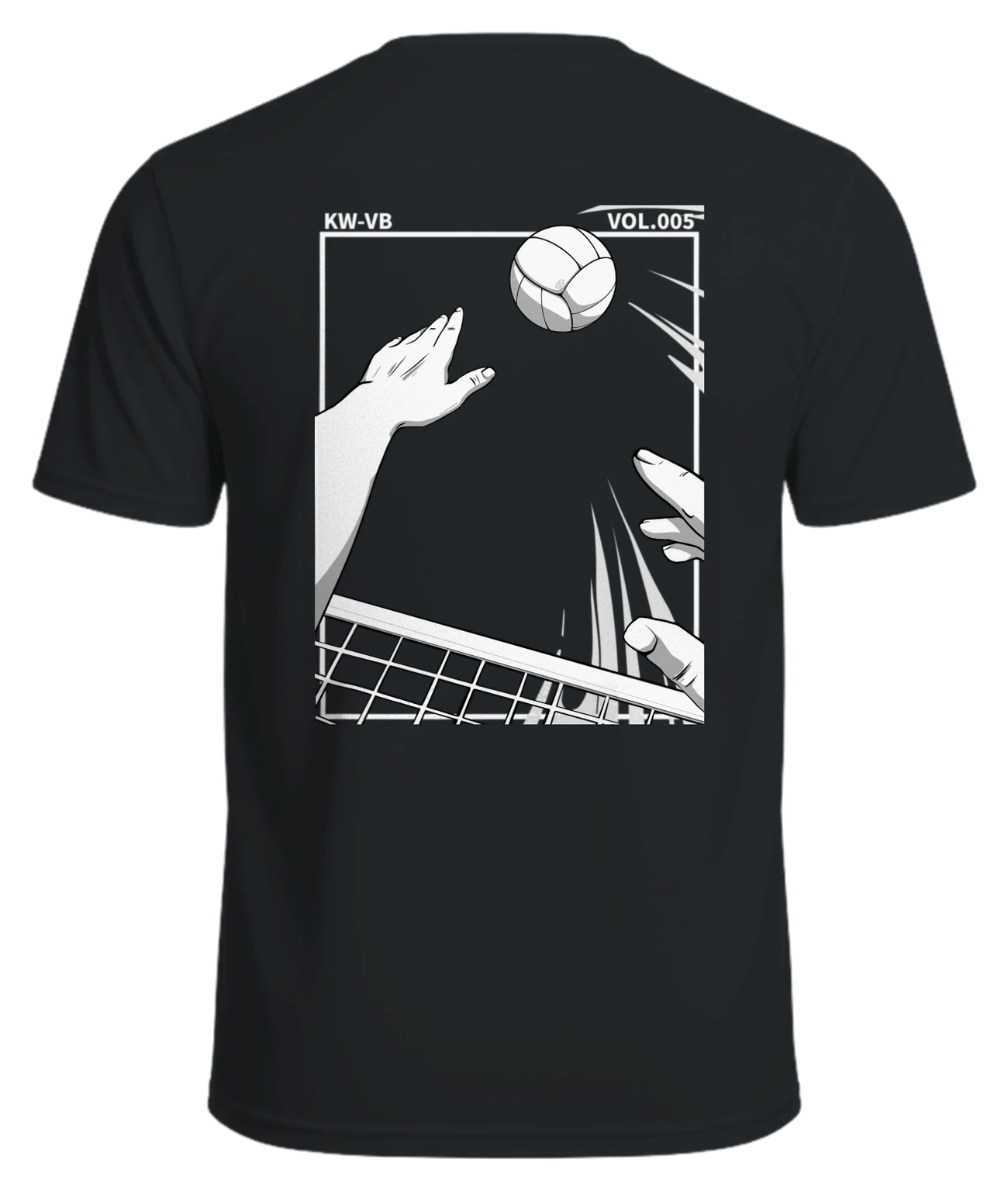 T-shirt sport noir, dos SPIKE